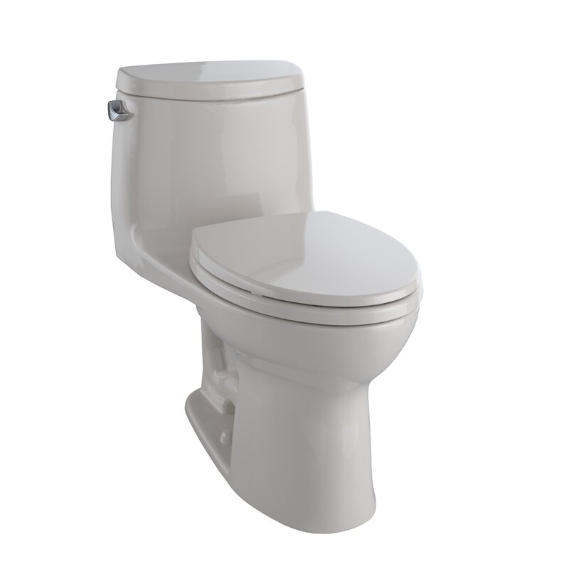 TOTO GPF Water Efficient Elongated One Piece Toilet With High Efficiency Flush Seat